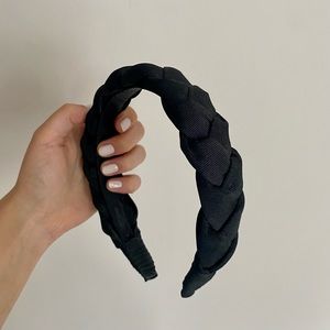 Zara Black Braided Headband
